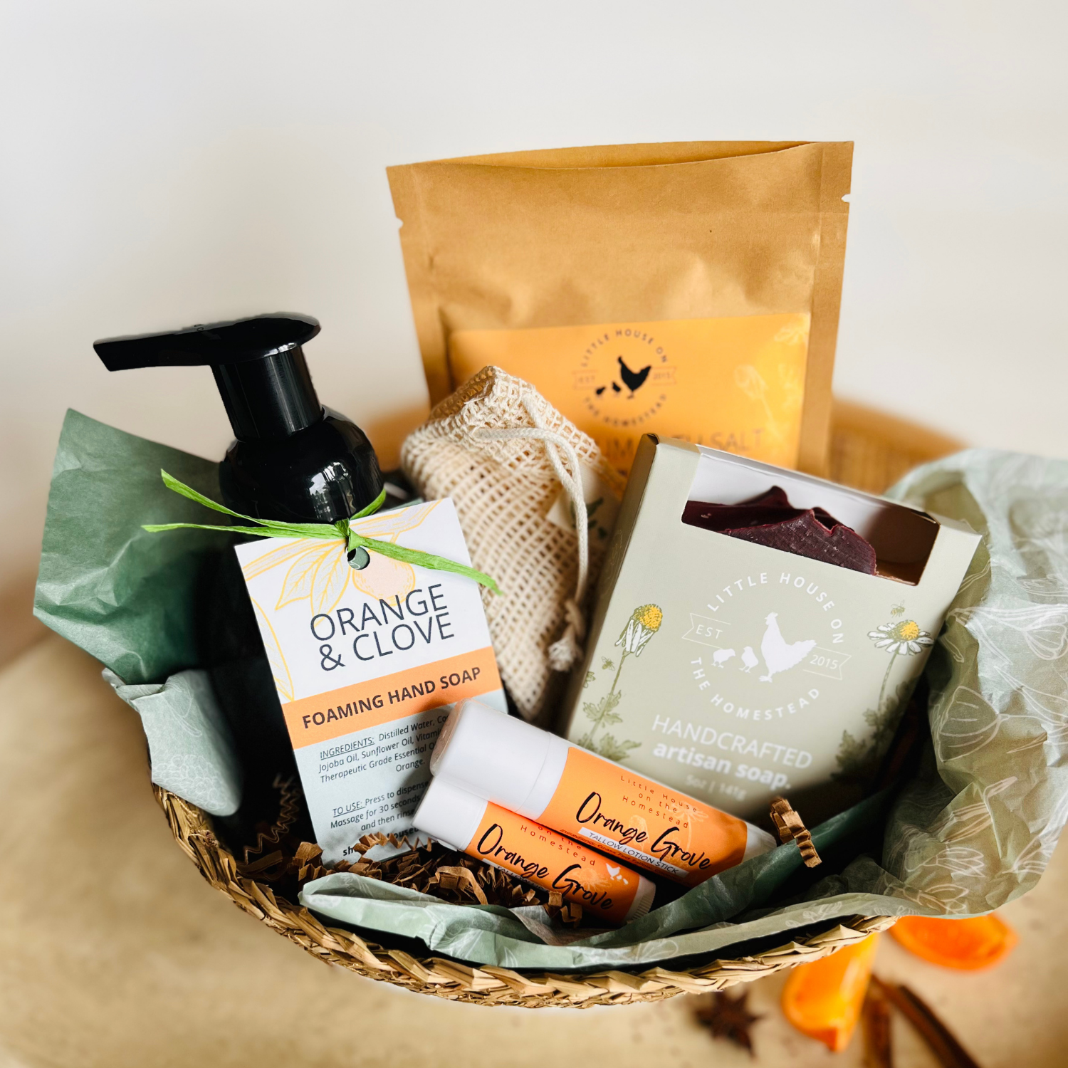 Orange & Clove Luxury Gift Set – Fall Self-Care Basket
