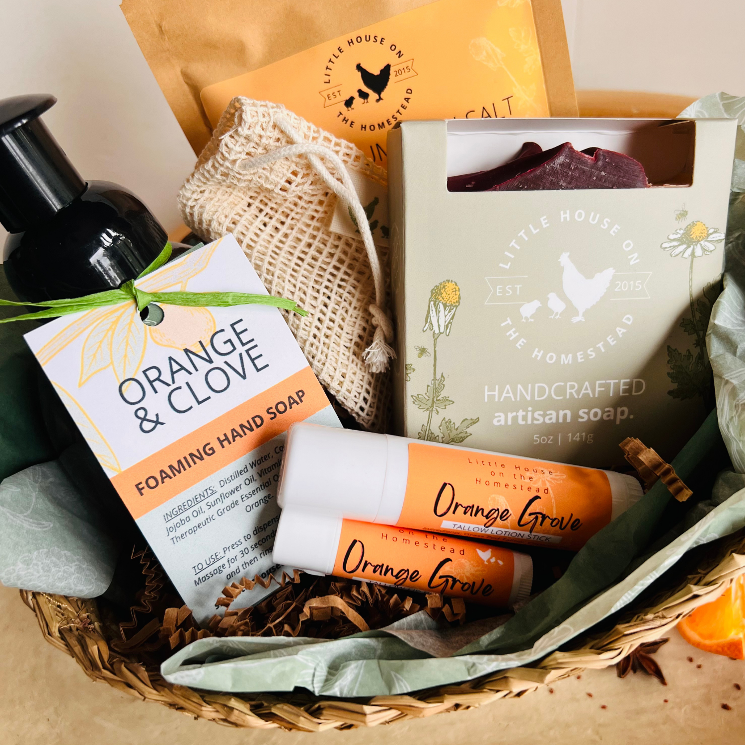 Orange & Clove Luxury Gift Set – Fall Self-Care Basket