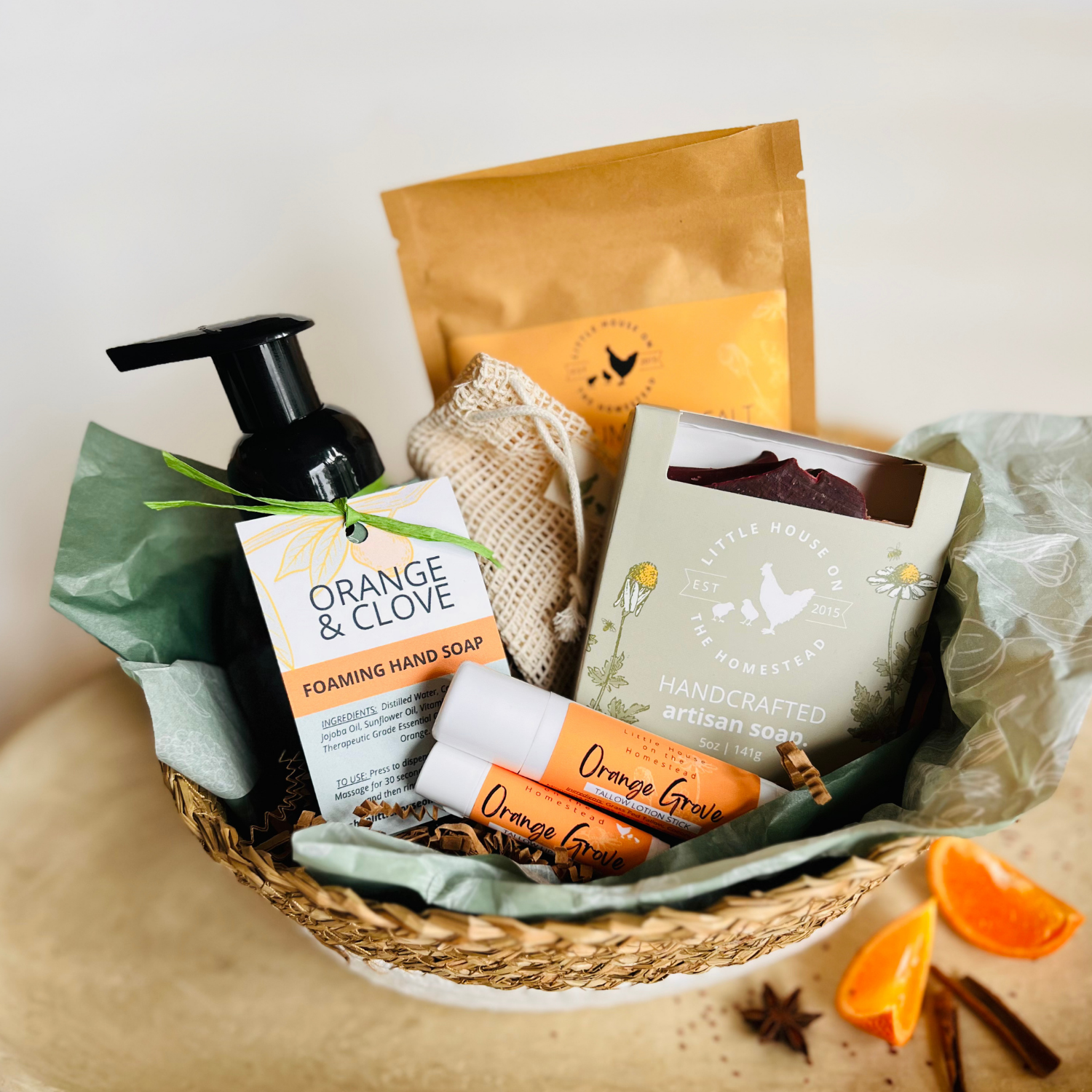 Orange & Clove Luxury Gift Set – Fall Self-Care Basket