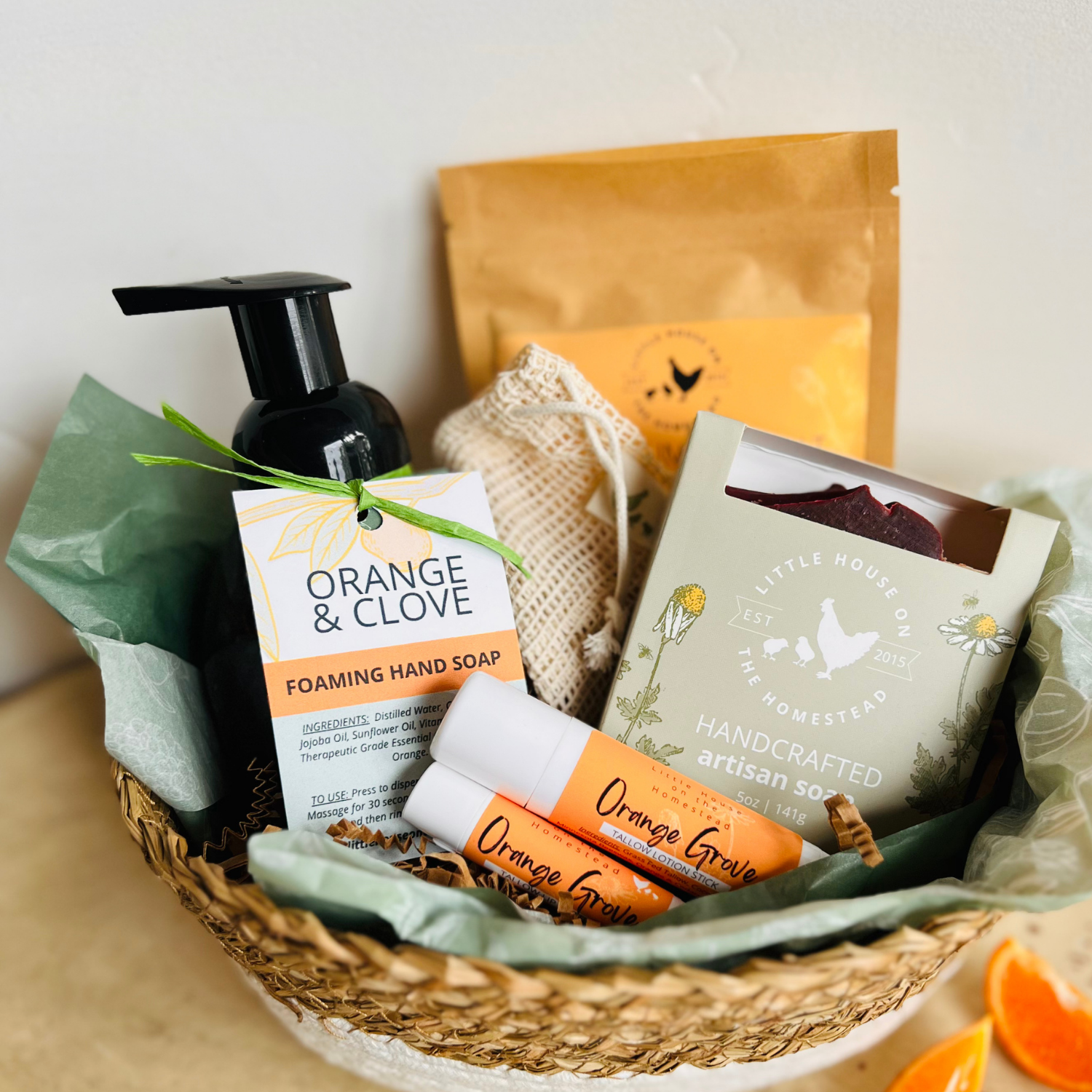 Orange & Clove Luxury Gift Set – Fall Self-Care Basket