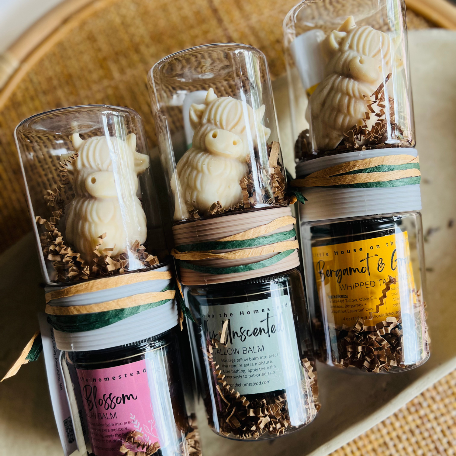 Tallow Highland Cow Gift Set – 4-Piece Tallow Skincare Set