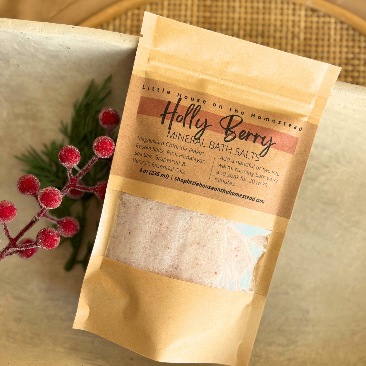Limited Edition * Holly Berry Mineral Bath Salts