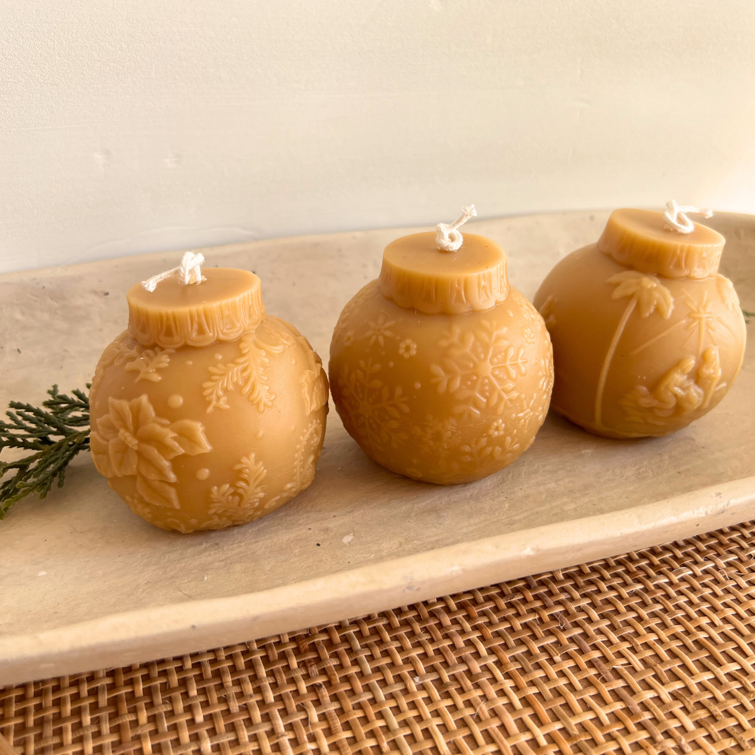 Limited Edition * Ornament Beeswax Candles