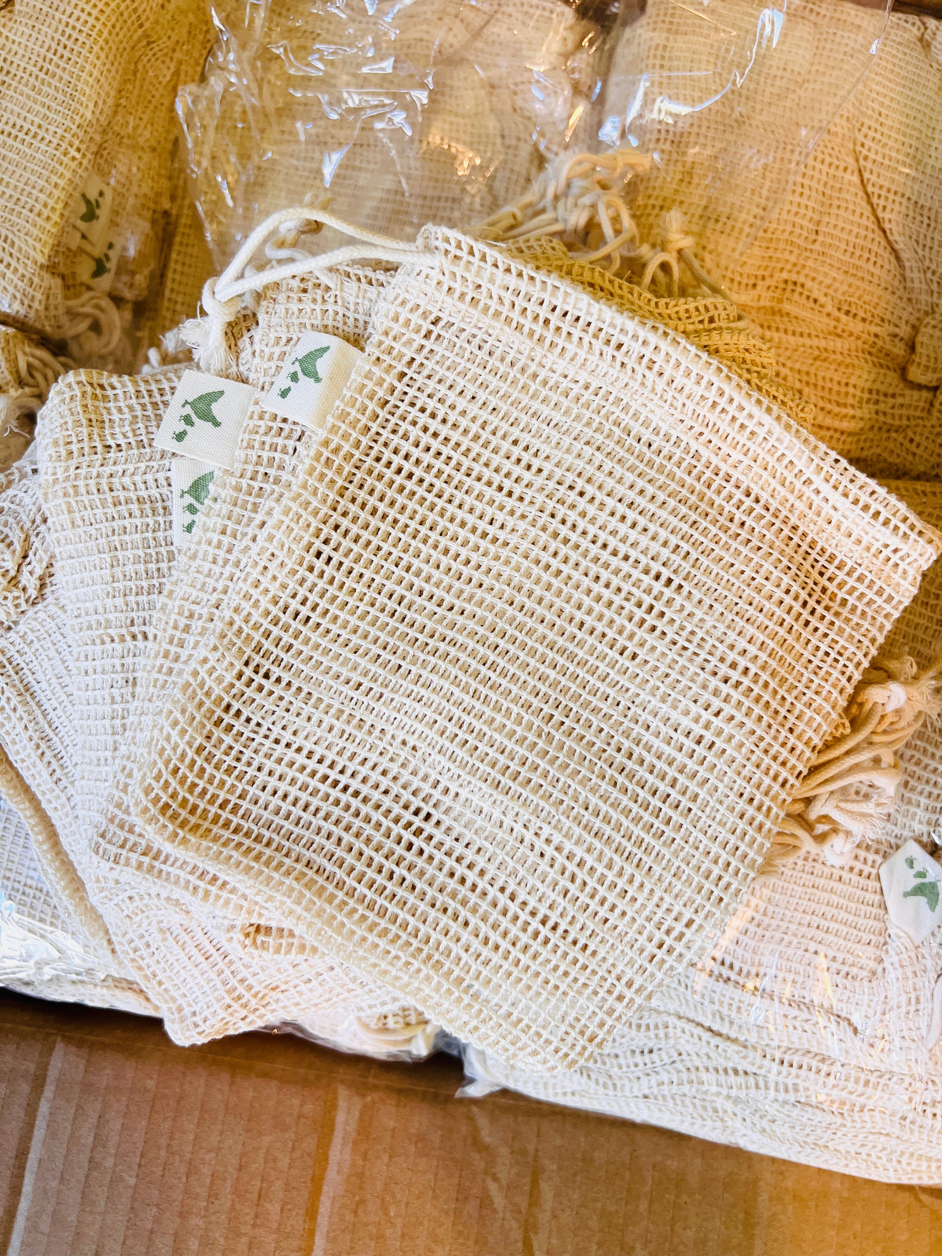NEW•Organic Cotton Soap Pouch