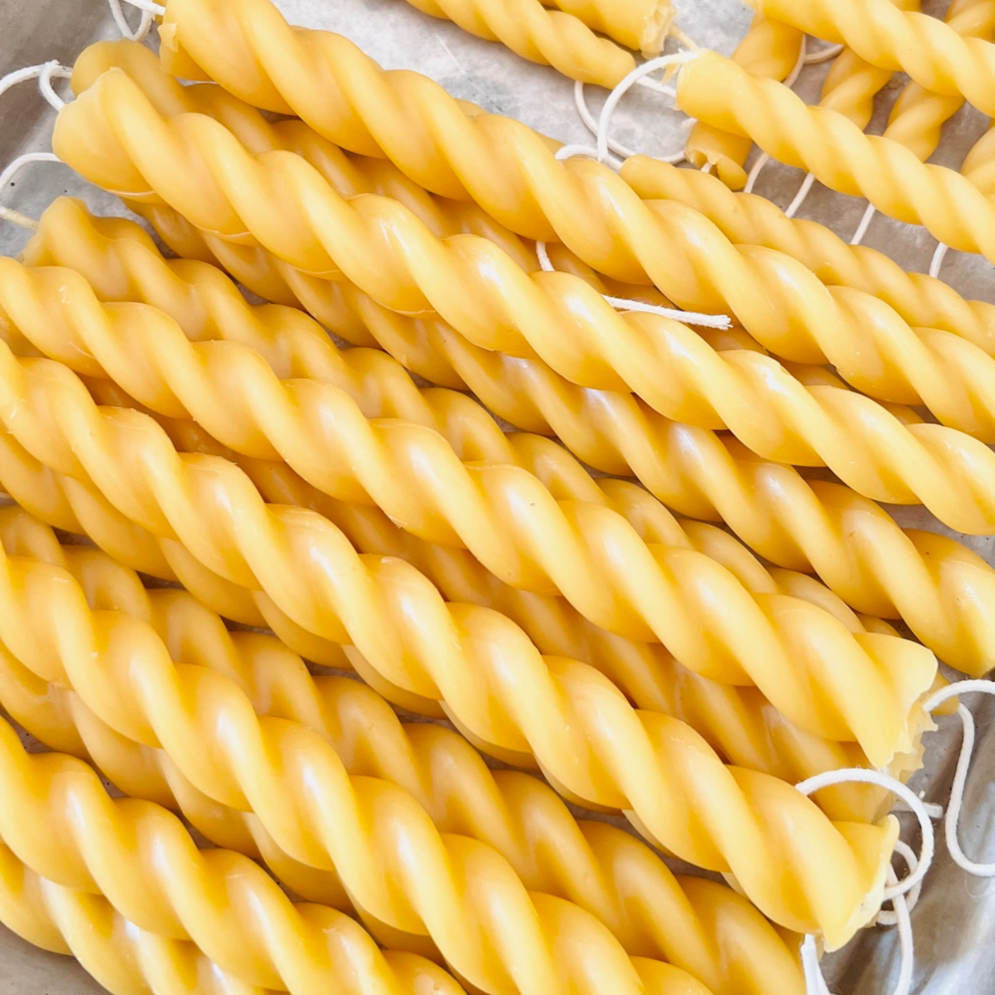Twisted Taper Beeswax Candle Set