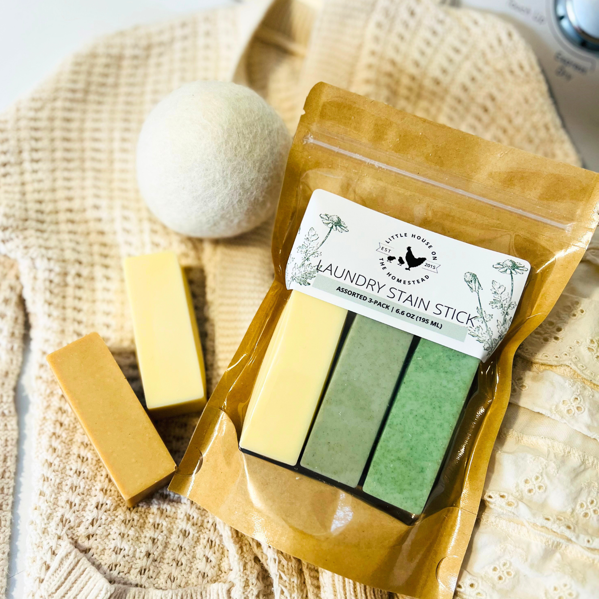 Laundry Stain Stick – Eco-Friendly Coconut & Tallow (2.2 oz)