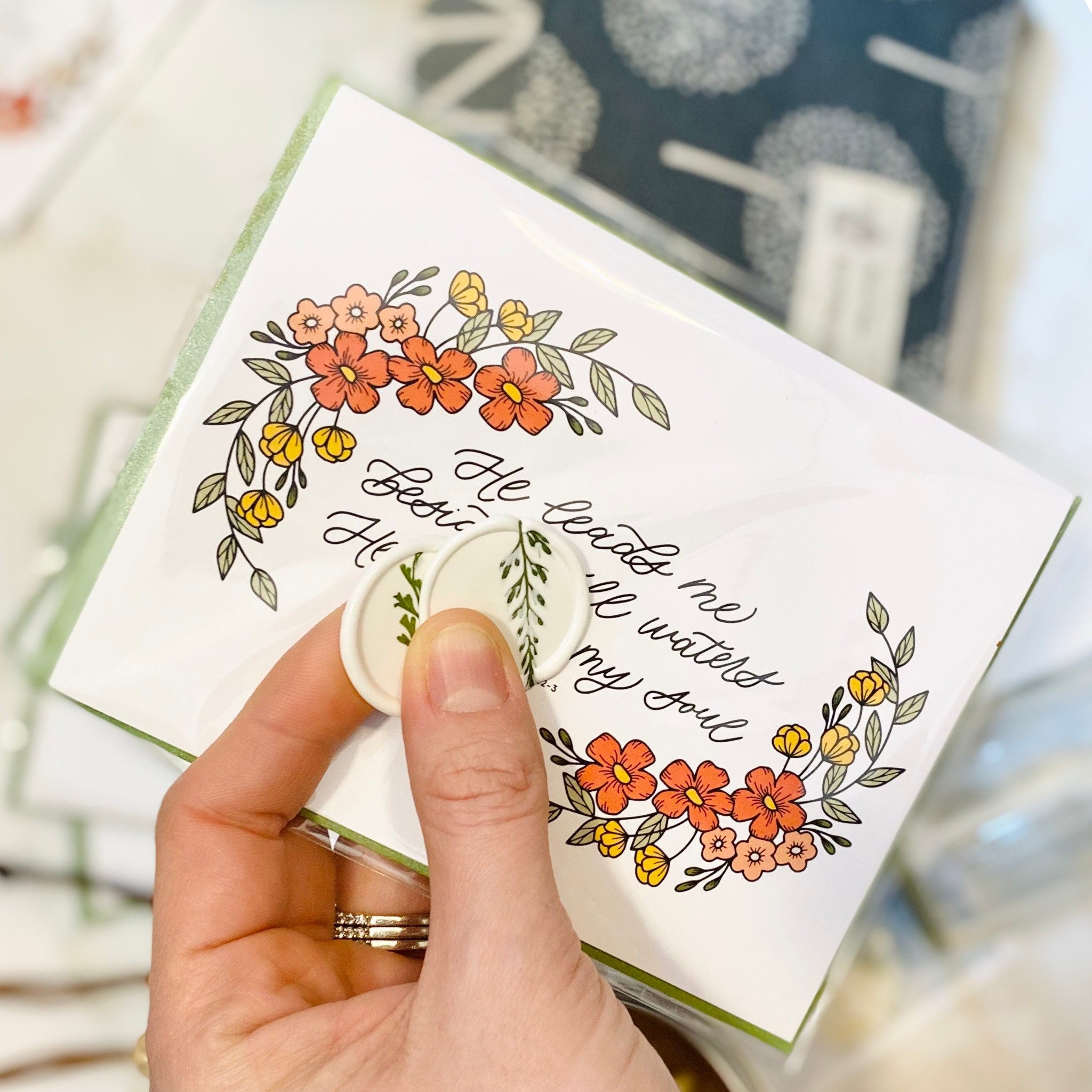 He Leads Me Besides Still Waters- Greeting Card