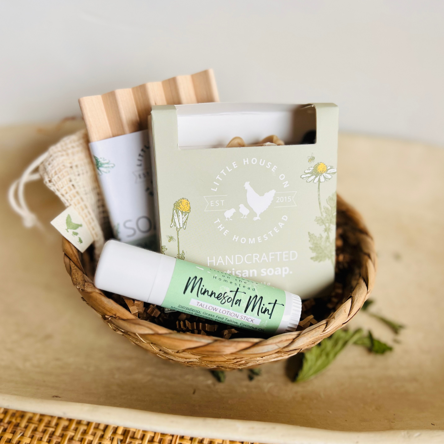 Pine, Patchouli & Fir Soap + Minnesota Mint Lotion Stick Gift Set
