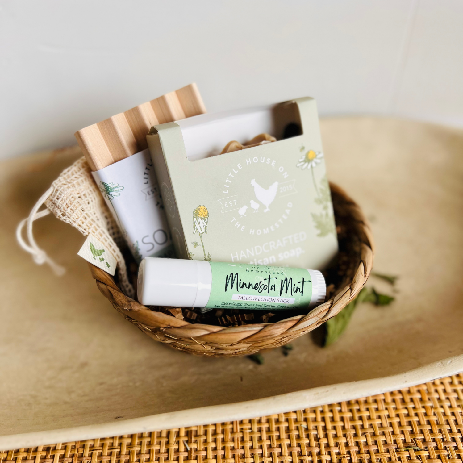 Pine, Patchouli & Fir Soap + Minnesota Mint Lotion Stick Gift Set