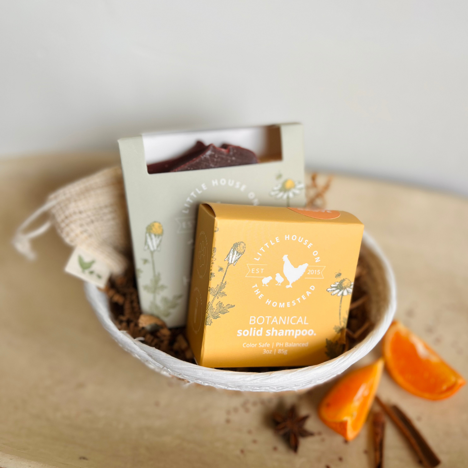 Orange Grove Soap & Shampoo Gift Set – Mini Fall Basket