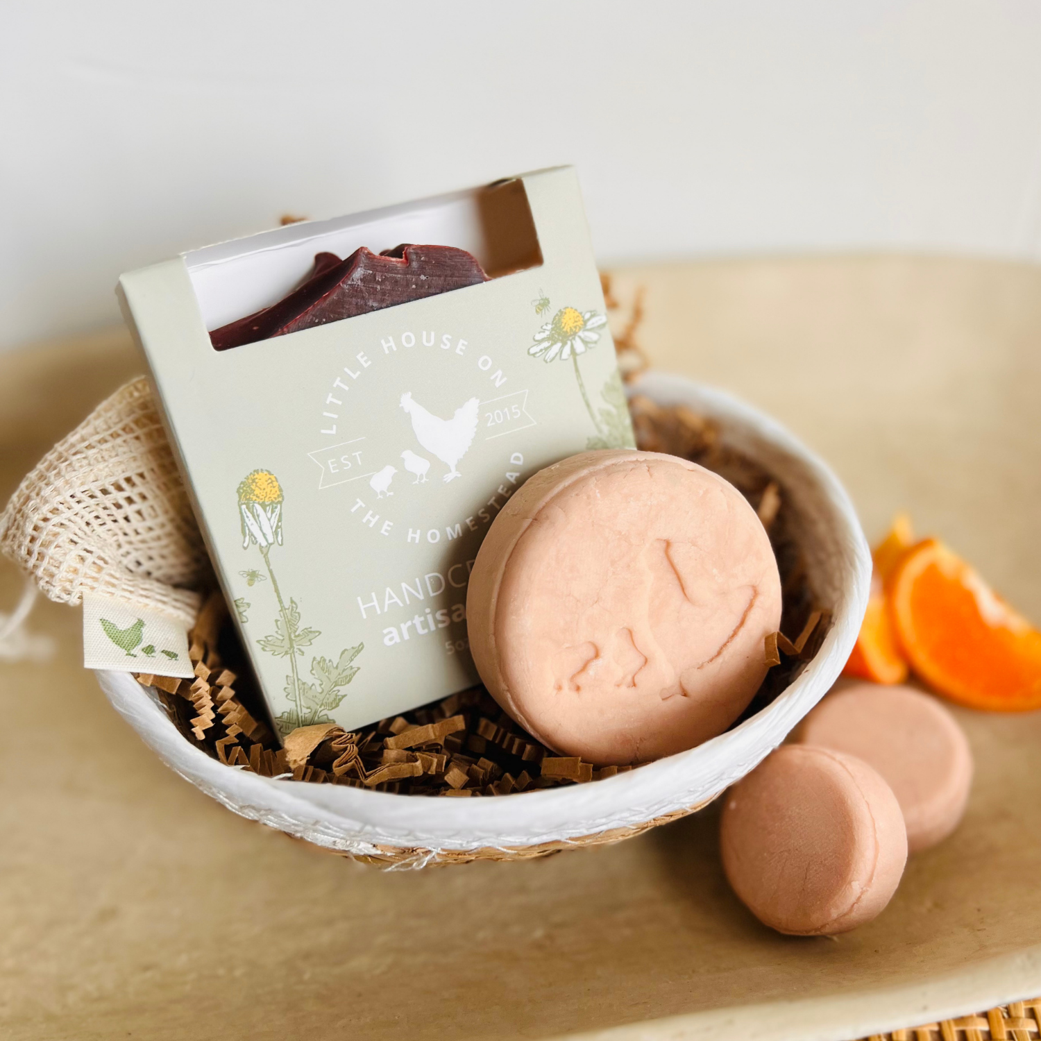 Orange Grove Soap & Shampoo Gift Set – Mini Fall Basket