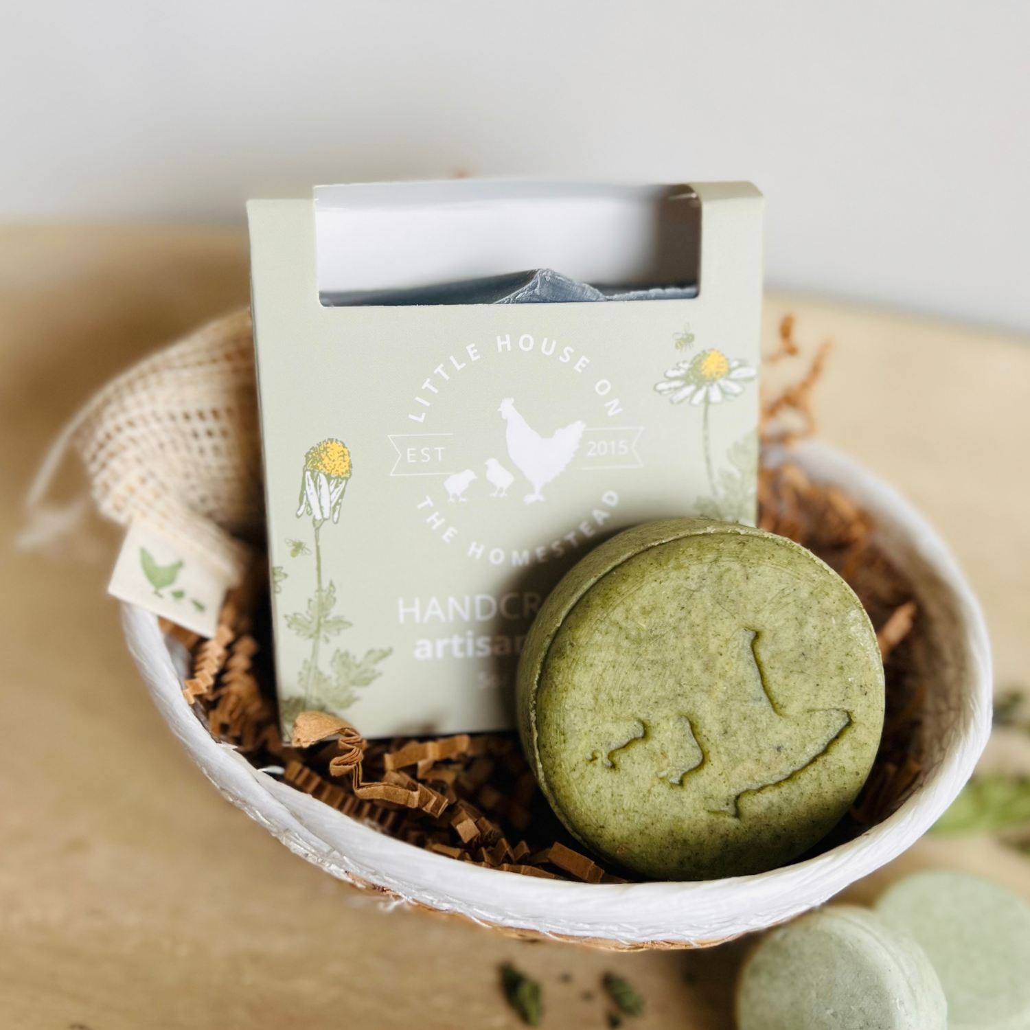 Spearmint & Tea Tree Soap & Shampoo Gift Set – Mini Basket