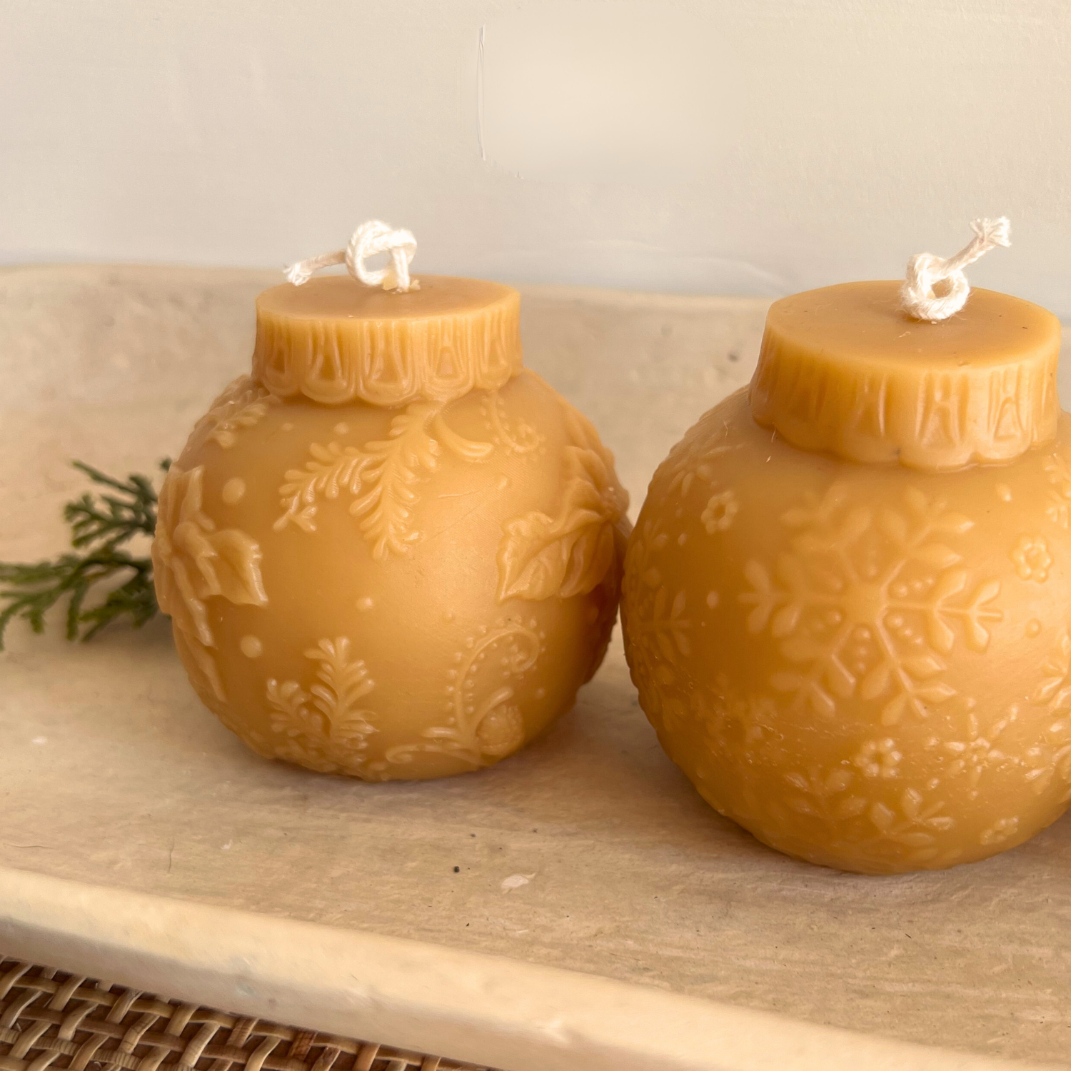 Limited Edition * Ornament Beeswax Candles