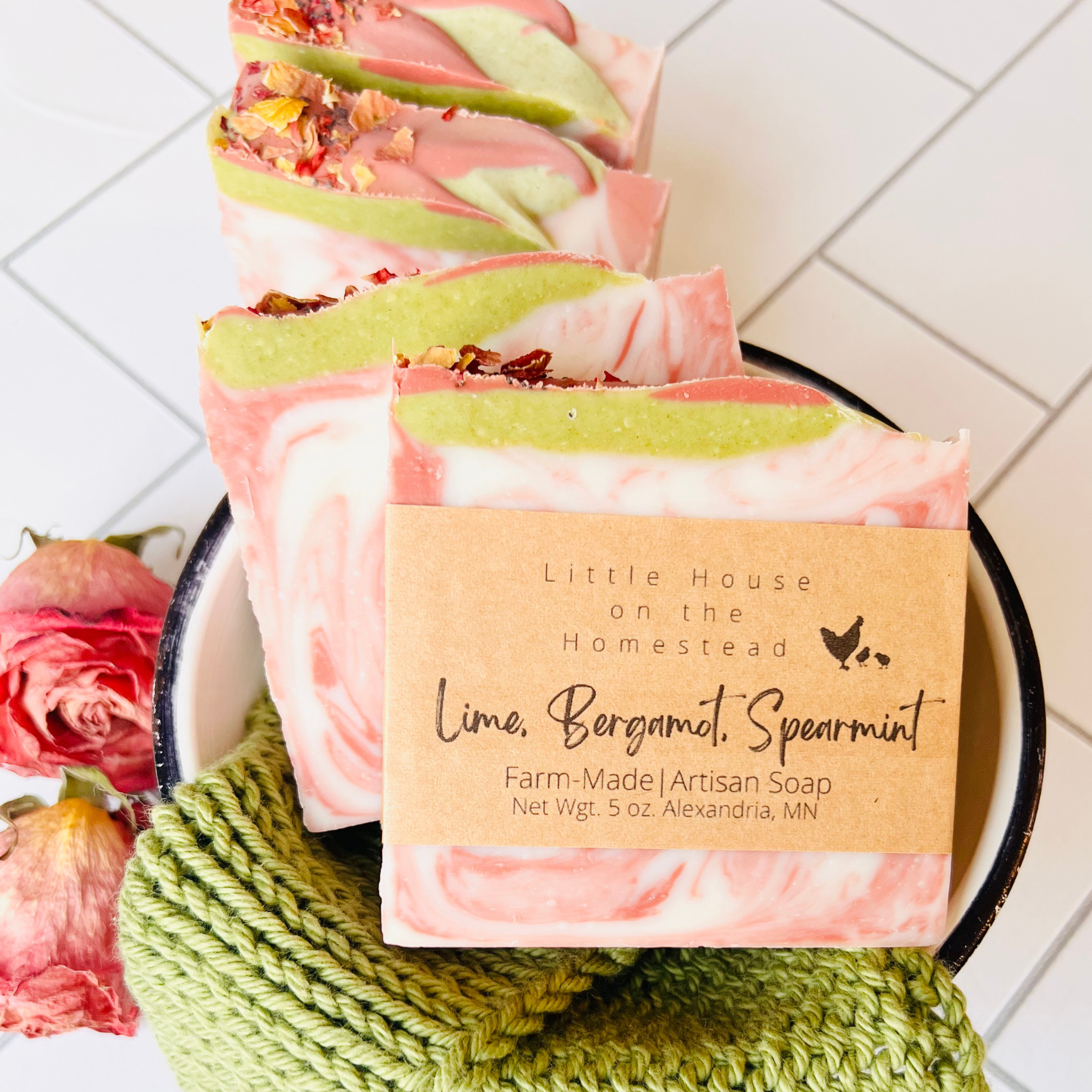 Lime Bergamot + Spearmint Artisan Soap